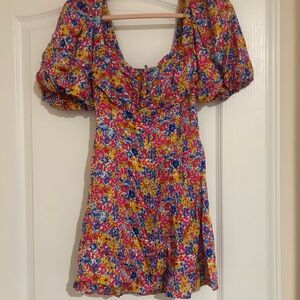 For Love And Lemons Colorful Floral Mini Dress